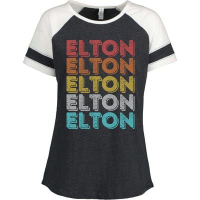 Funny Vintage Retro Elton Gift Enza Ladies Jersey Colorblock Tee