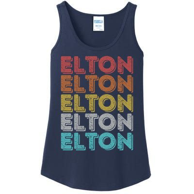 Funny Vintage Retro Elton Gift Ladies Essential Tank