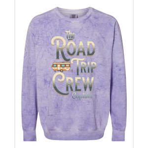 Family Vacation Road Trip Crew Captain Travel Trailer Meaningful Gift Colorblast Crewneck Sweatshirt