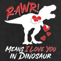 Funny Valentine Rawr Means I Love You In Dinosaur Trex Dinosaur Cool Comfort Performance Bucket Hat