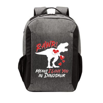 Funny Valentine Rawr Means I Love You In Dinosaur Trex Dinosaur Vector Backpack