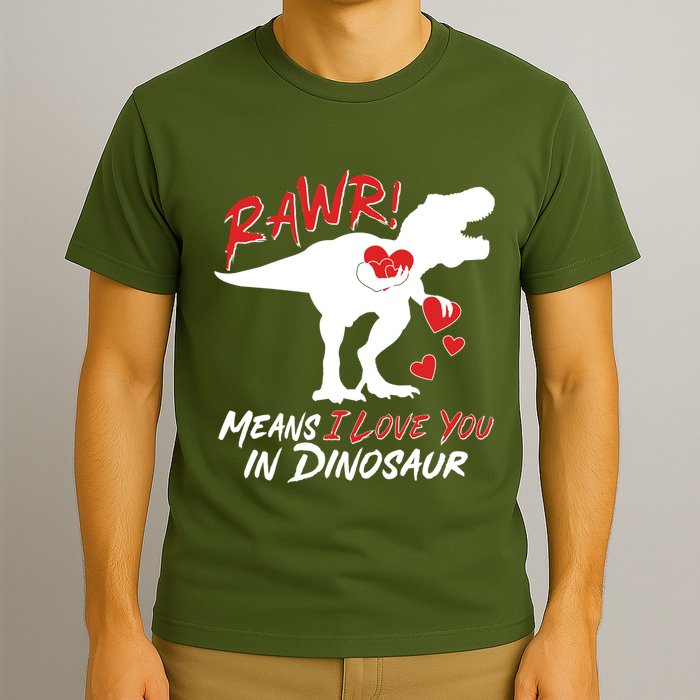 Funny Valentine Rawr Means I Love You In Dinosaur Trex Dinosaur T-Shirt