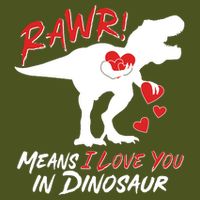 Funny Valentine Rawr Means I Love You In Dinosaur Trex Dinosaur Premium T-Shirt