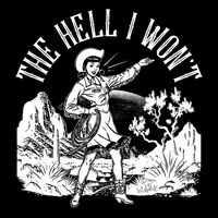 Funny Vintage Retro The Hell I Won't Rebel Cowgirl Drawstring Bag