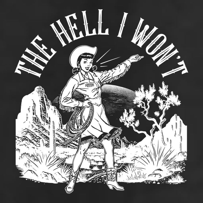 Funny Vintage Retro The Hell I Won't Rebel Cowgirl Hat