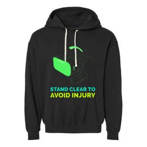 Funny Virtual Reality Hazard Vr Stay Clear To Avoid Injury Garment-Dyed Fleece Hoodie