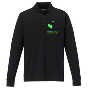 Funny Virtual Reality Hazard Vr Stay Clear To Avoid Injury Performance Long Sleeve Polo