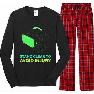 Funny Virtual Reality Hazard Vr Stay Clear To Avoid Injury Long Sleeve Pajama Set