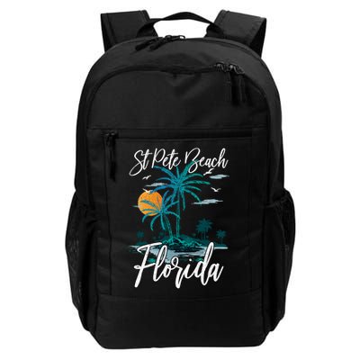 Family Vacation Retro Sunset Florida St Pete Beach Gift Backpack