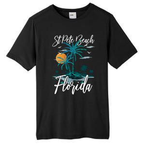 Family Vacation Retro Sunset Florida St Pete Beach Gift Tall Fusion ChromaSoft Performance T-Shirt