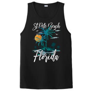 Family Vacation Retro Sunset Florida St Pete Beach Gift PosiCharge Competitor Tank