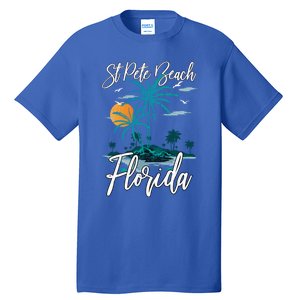 Family Vacation Retro Sunset Florida St Pete Beach Gift Tall T-Shirt