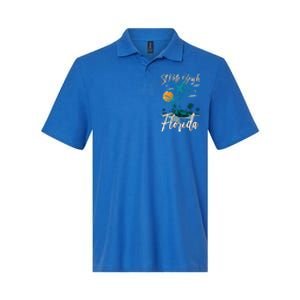 Family Vacation Retro Sunset Florida St Pete Beach Gift Softstyle Adult Sport Polo