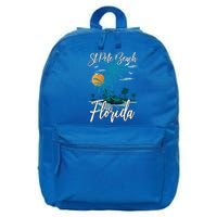 Family Vacation Retro Sunset Florida St Pete Beach Gift 16 in Basic Backpack