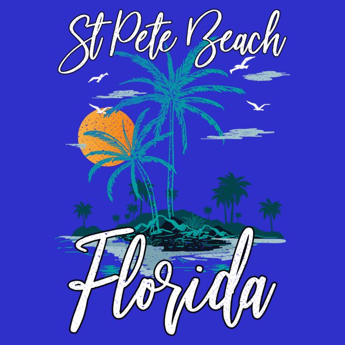 Family Vacation Retro Sunset Florida St Pete Beach Gift 16 in Basic Backpack