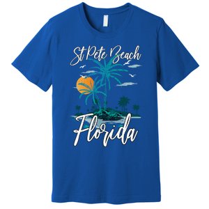 Family Vacation Retro Sunset Florida St Pete Beach Gift Premium T-Shirt