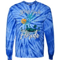 Family Vacation Retro Sunset Florida St Pete Beach Gift Tie-Dye Long Sleeve Shirt