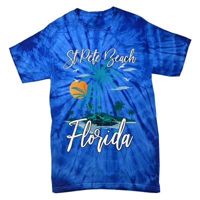 Family Vacation Retro Sunset Florida St Pete Beach Gift Tie-Dye T-Shirt