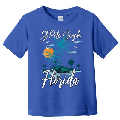 Family Vacation Retro Sunset Florida St Pete Beach Gift Toddler T-Shirt
