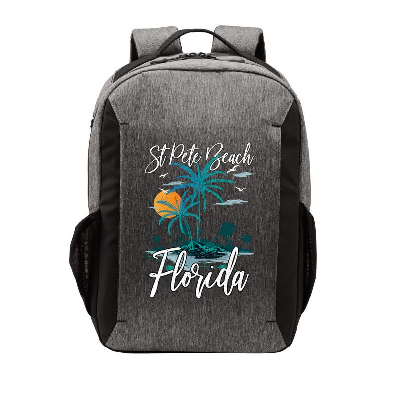 Family Vacation Retro Sunset Florida St Pete Beach Gift Vector Backpack