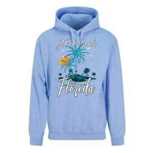 Family Vacation Retro Sunset Florida St Pete Beach Gift Unisex Surf Hoodie