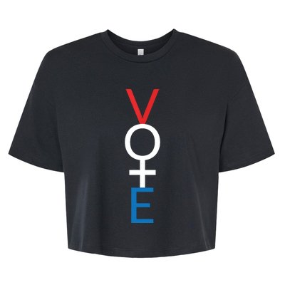 Feminist Vote Red White Blue Voting Election Gift Bella+Canvas Jersey Crop Tee