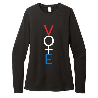 Feminist Vote Red White Blue Voting Election Gift Womens CVC Long Sleeve Shirt