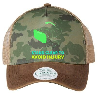 Funny Virtual Reality Hazard VR Stay Clear To Avoid Injury Legacy Tie Dye Trucker Hat