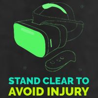 Funny Virtual Reality Hazard VR Stay Clear To Avoid Injury 7 Panel Mesh Trucker Snapback Hat