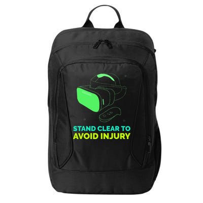 Funny Virtual Reality Hazard VR Stay Clear To Avoid Injury City Backpack