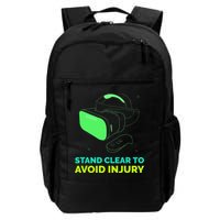 Funny Virtual Reality Hazard VR Stay Clear To Avoid Injury Backpack