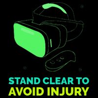 Funny Virtual Reality Hazard VR Stay Clear To Avoid Injury 7-Panel Snapback Hat