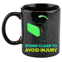Funny Virtual Reality Hazard VR Stay Clear To Avoid Injury 11oz C Handle Ceramic Mug