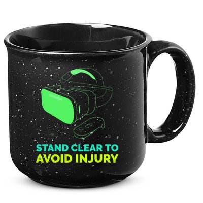 Funny Virtual Reality Hazard VR Stay Clear To Avoid Injury 15oz Campfire Ceramic Mug