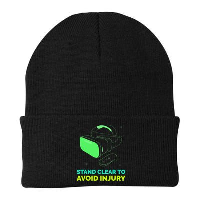 Funny Virtual Reality Hazard VR Stay Clear To Avoid Injury Beanie