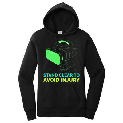 Funny Virtual Reality Hazard VR Stay Clear To Avoid Injury Women's Pullover Hoodie