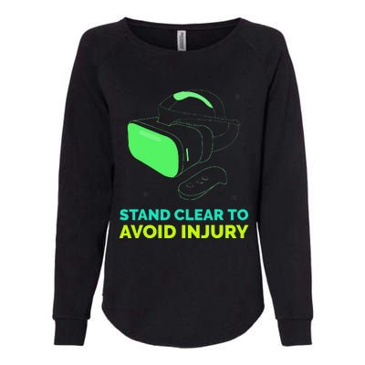 Funny Virtual Reality Hazard VR Stay Clear To Avoid Injury Womens California Wash Sweatshirt