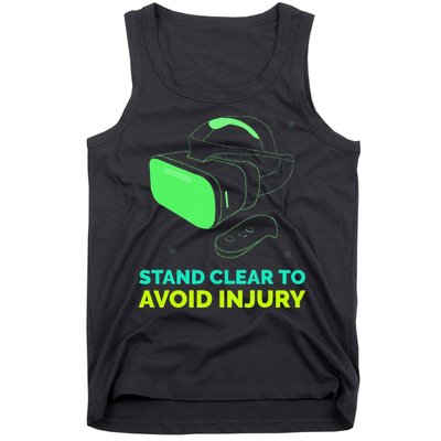 Funny Virtual Reality Hazard VR Stay Clear To Avoid Injury Tank Top