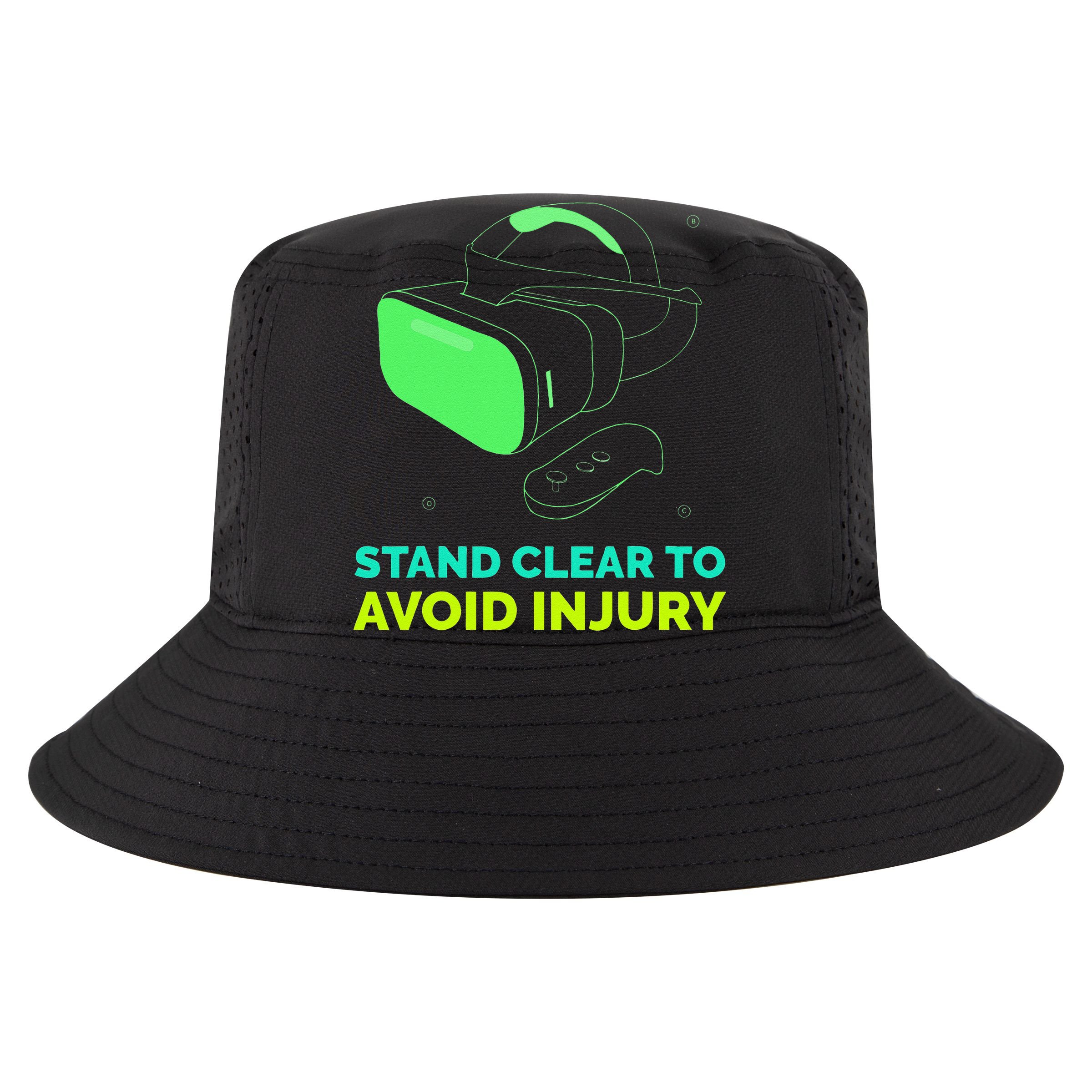 Funny Virtual Reality Hazard VR Stay Clear To Avoid Injury Cropped Pullover Crew