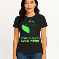 Funny Virtual Reality Hazard VR Stay Clear To Avoid Injury Womens T-Shirt