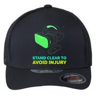 Funny Virtual Reality Hazard VR Stay Clear To Avoid Injury Flexfit Unipanel Trucker Cap