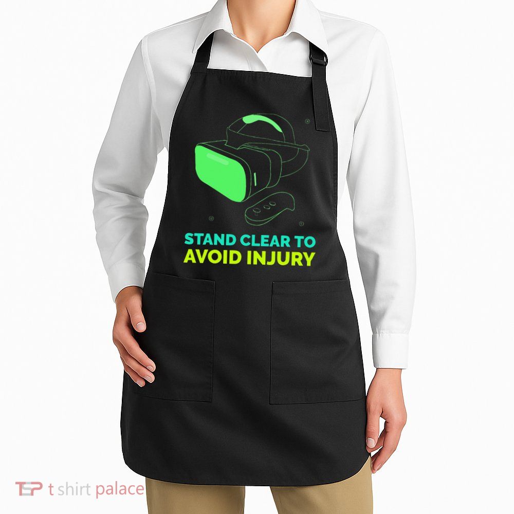 Funny Virtual Reality Hazard VR Stay Clear To Avoid Injury Apron