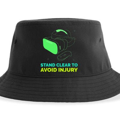 Funny Virtual Reality Hazard VR Stay Clear To Avoid Injury Sustainable Bucket Hat
