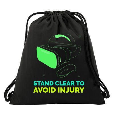 Funny Virtual Reality Hazard VR Stay Clear To Avoid Injury Drawstring Bag