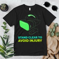 Funny Virtual Reality Hazard VR Stay Clear To Avoid Injury Premium T-Shirt