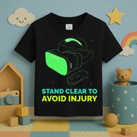 Funny Virtual Reality Hazard VR Stay Clear To Avoid Injury Toddler T-Shirt
