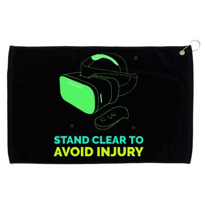 Funny Virtual Reality Hazard VR Stay Clear To Avoid Injury Grommeted Golf Towel