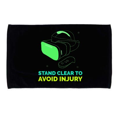Funny Virtual Reality Hazard VR Stay Clear To Avoid Injury Microfiber Hand Towel