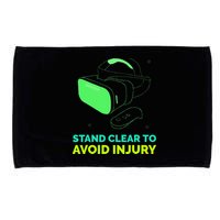 Funny Virtual Reality Hazard VR Stay Clear To Avoid Injury Microfiber Hand Towel