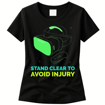 Funny Virtual Reality Hazard VR Stay Clear To Avoid Injury Womens T-Shirt